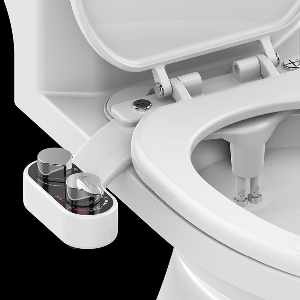 Eco-Friendly Double Nozzle Toilet Water Spray – Hot & Cold Non-Electric Bidet Attachment