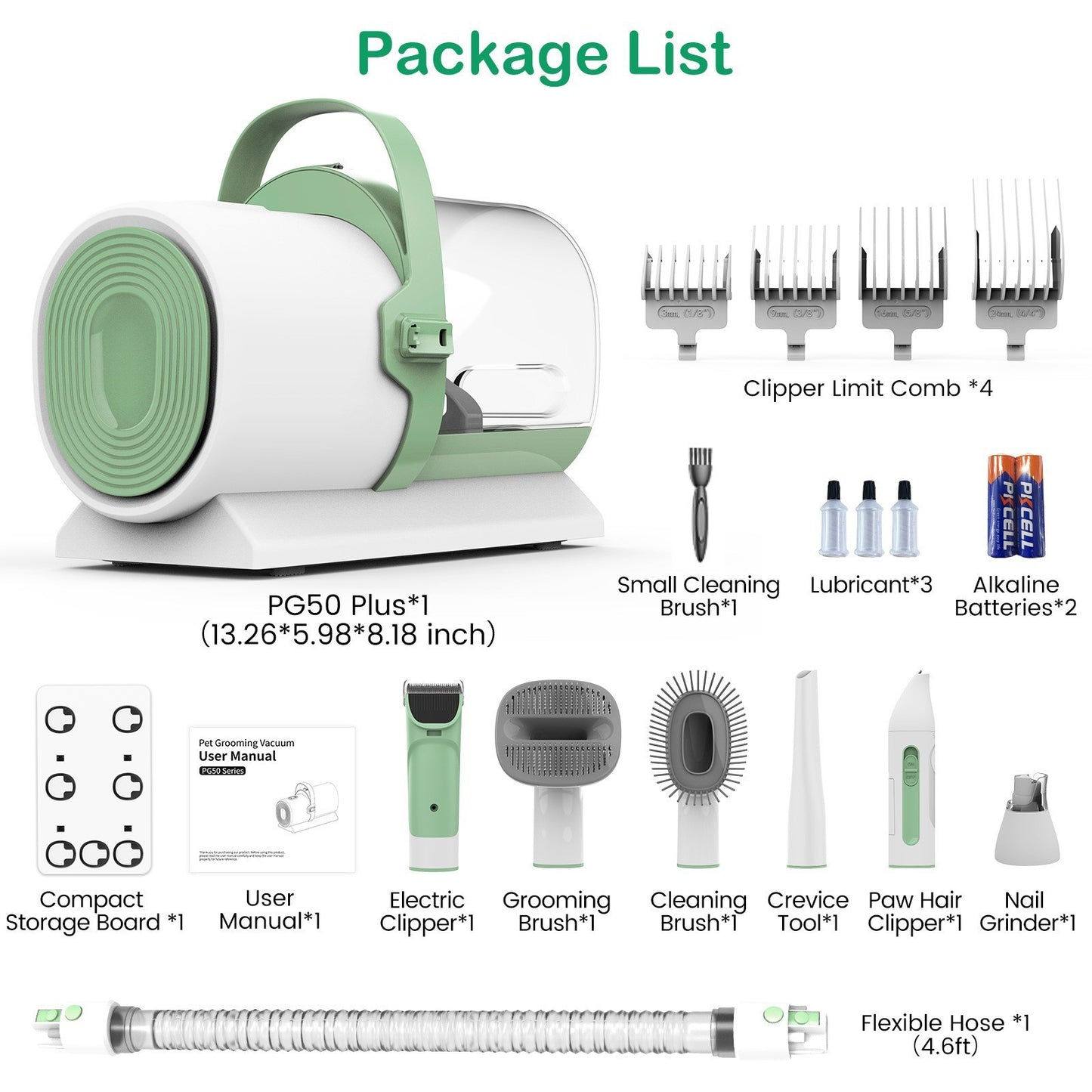 Pet Hair Remover PG50PLUS – All-in-One Hair Suction & Pulling Machine for Dogs