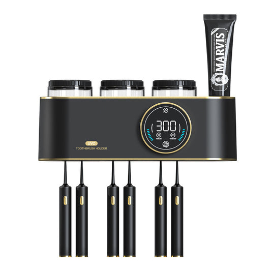 Smart Toothbrush Holder with UV Sterilizer & Drying – No Drilling