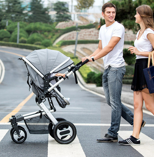 739A Crimson Baby Tricycle with Safety Basket – High Landscape Aluminum Frame